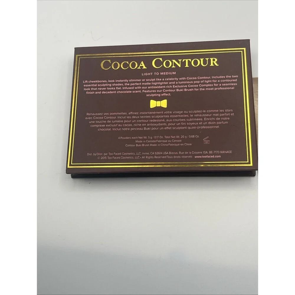 Too Faced LIGHT TO MEDIUM COCOA CONTOUR Face Contouring and Highlighting Kit